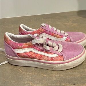 Vans Pink and Orange Kids Shoes